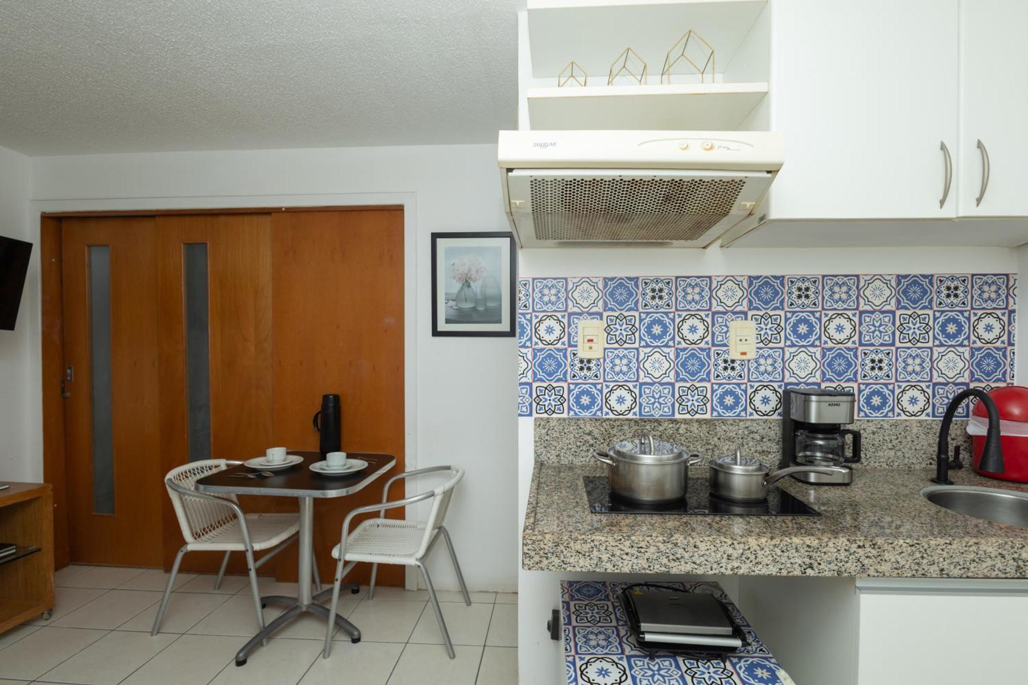 Vista Mar E Lagoa - Cozinha E Frigobar - Apartamento Flat Proximo A Praia São Luís Exterior foto