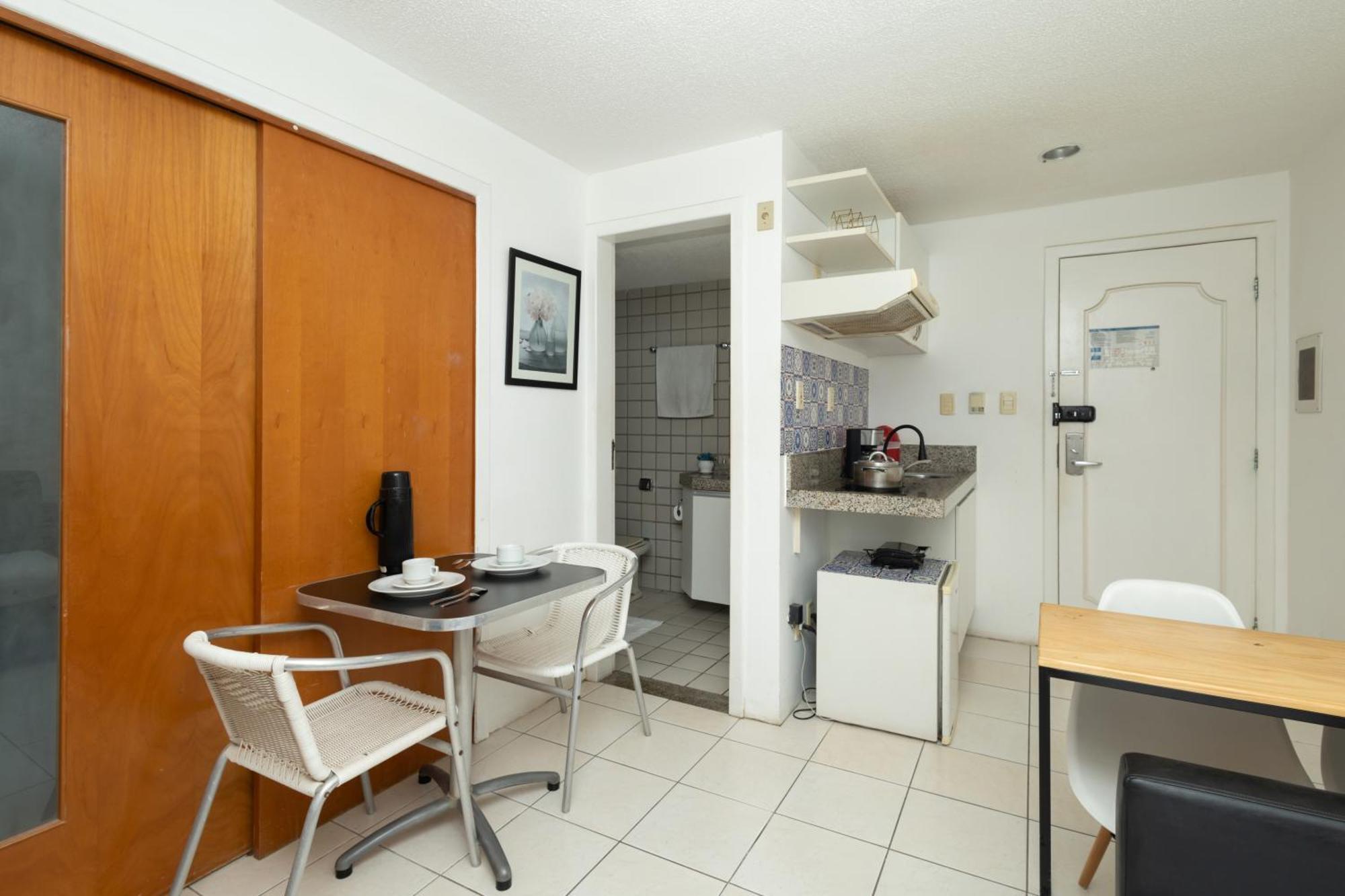 Vista Mar E Lagoa - Cozinha E Frigobar - Apartamento Flat Proximo A Praia São Luís Exterior foto