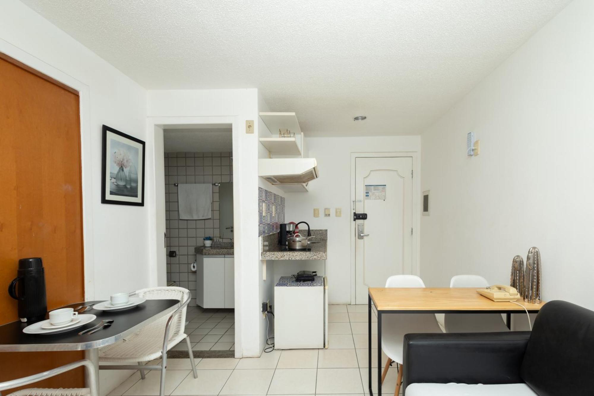 Vista Mar E Lagoa - Cozinha E Frigobar - Apartamento Flat Proximo A Praia São Luís Exterior foto