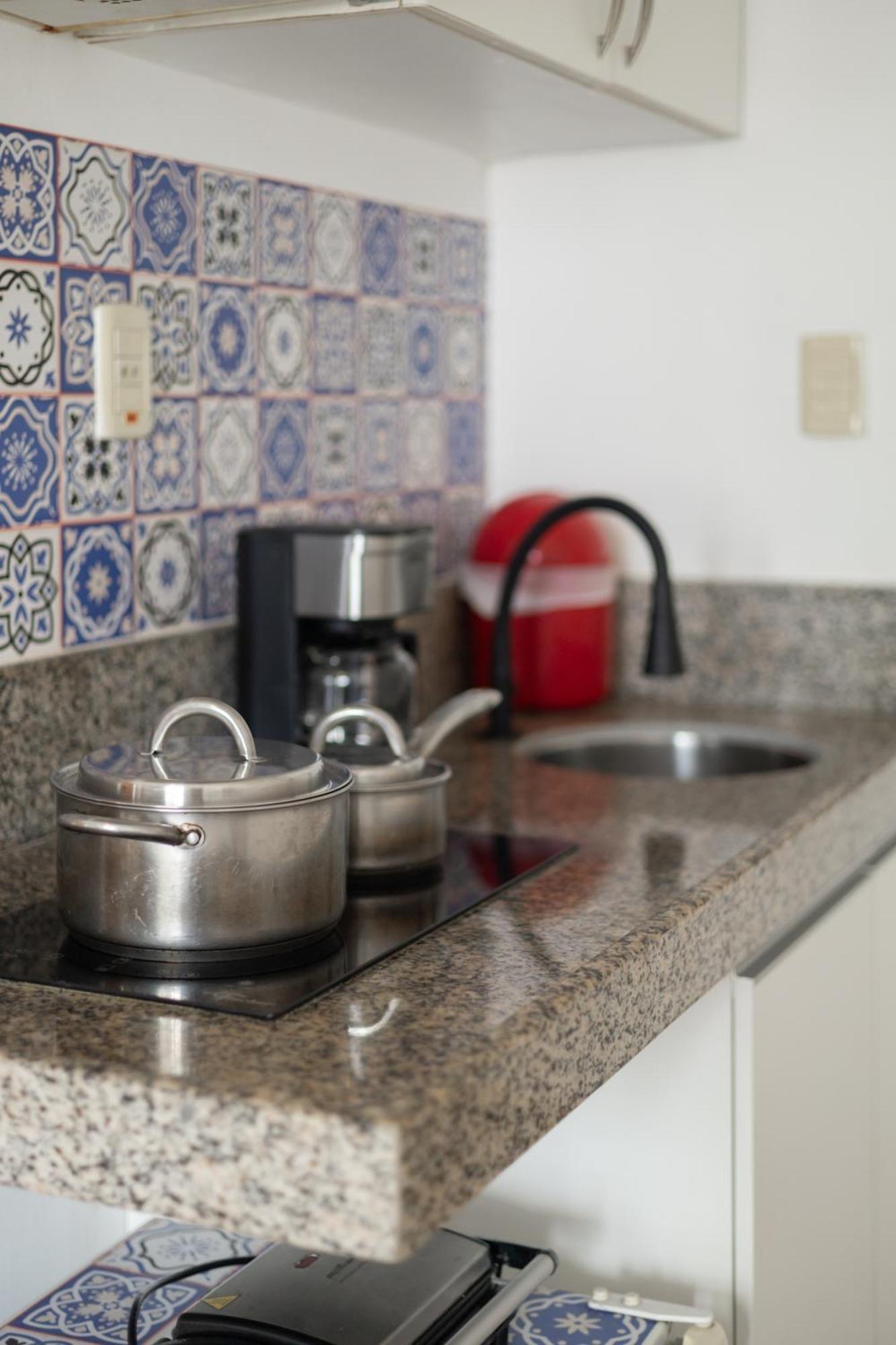 Vista Mar E Lagoa - Cozinha E Frigobar - Apartamento Flat Proximo A Praia São Luís Exterior foto